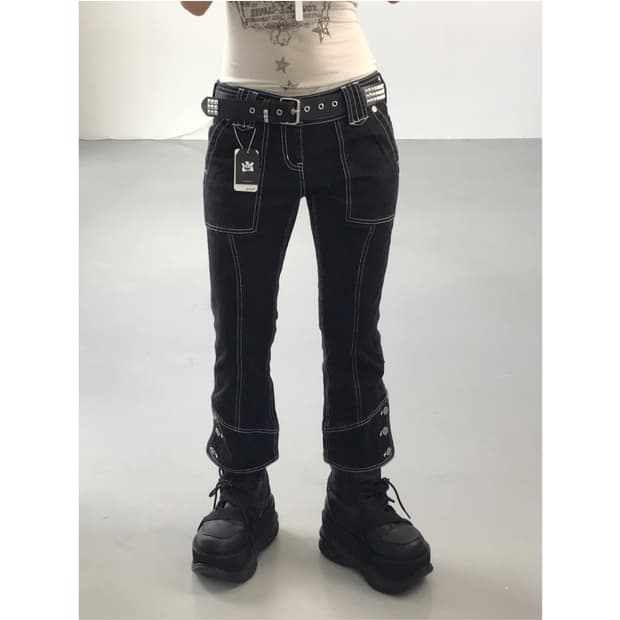 Jpn Black Stich Cotton Pants