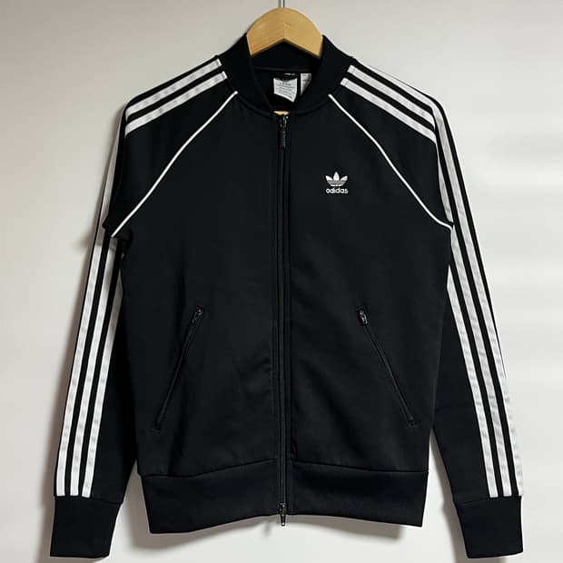 아디다스 슈퍼스타 크롭 져지 트랙탑 파이어버드 XS