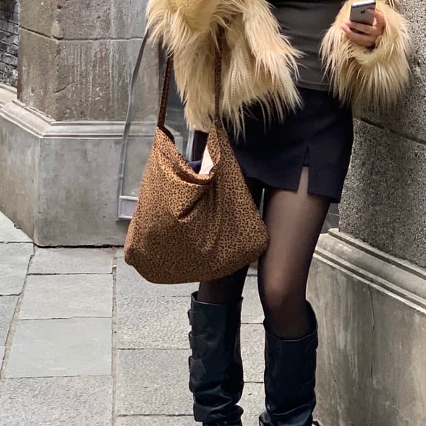 에잇세컨즈 호피 에코백