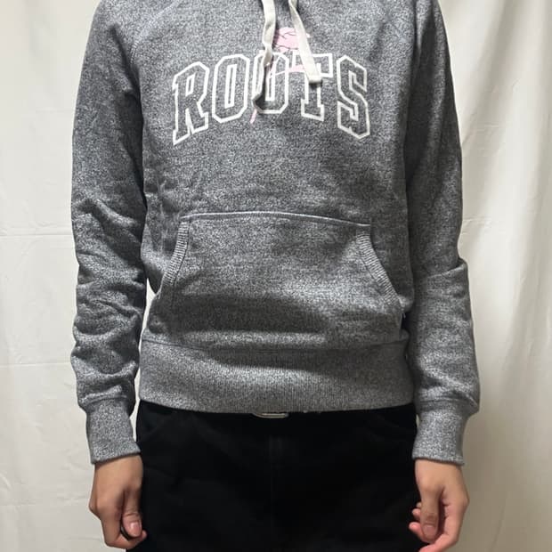 빈티지 ROOTS 백프린팅 기모 후드티