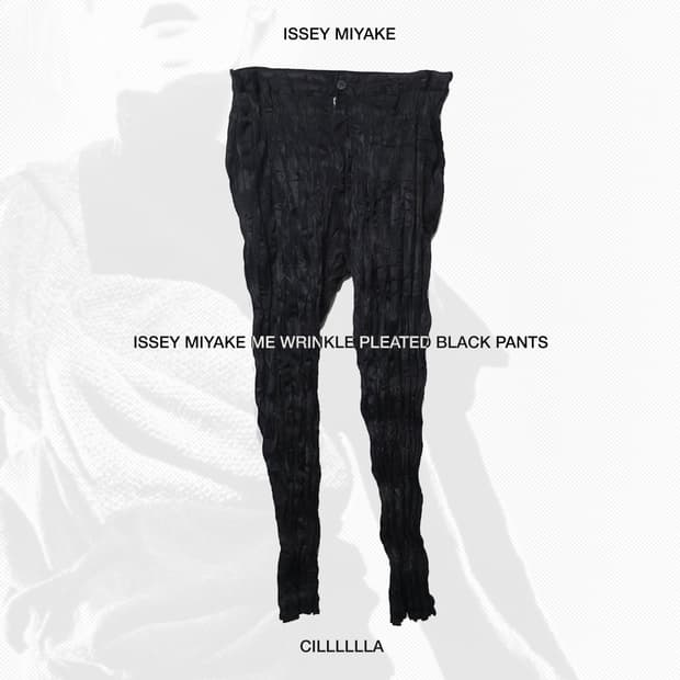 ISSEYMIYAKE me 이세이미야케 미 링클 플리츠 주름 블랙 팬츠