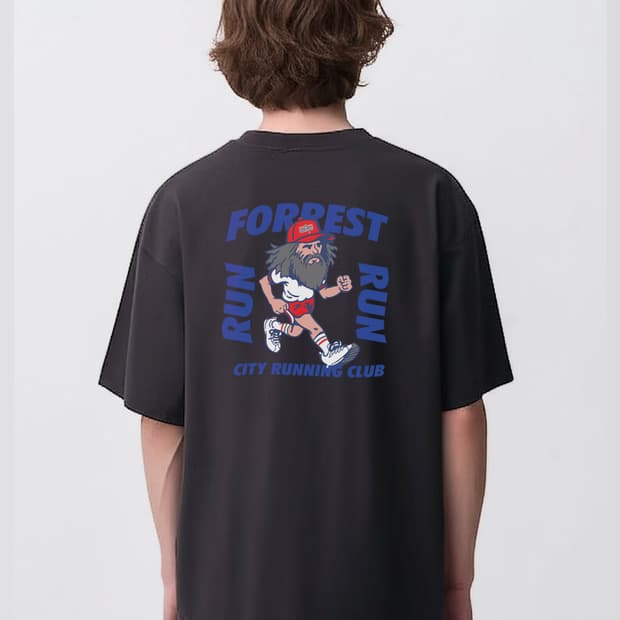 (새상품) 포레스트검프 러닝 기능성 드라이핏 반팔 티셔츠