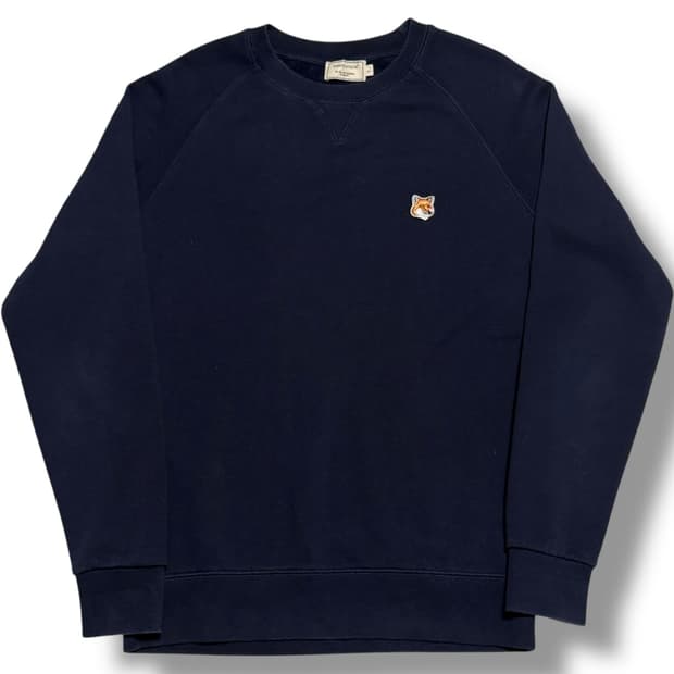 메종키츠네 네이비 폭스 헤드 패치 맨투맨