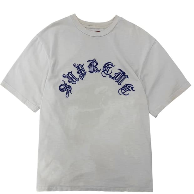 슈프림 23fw 올드 잉글리시 티셔츠 화이트 (XL)