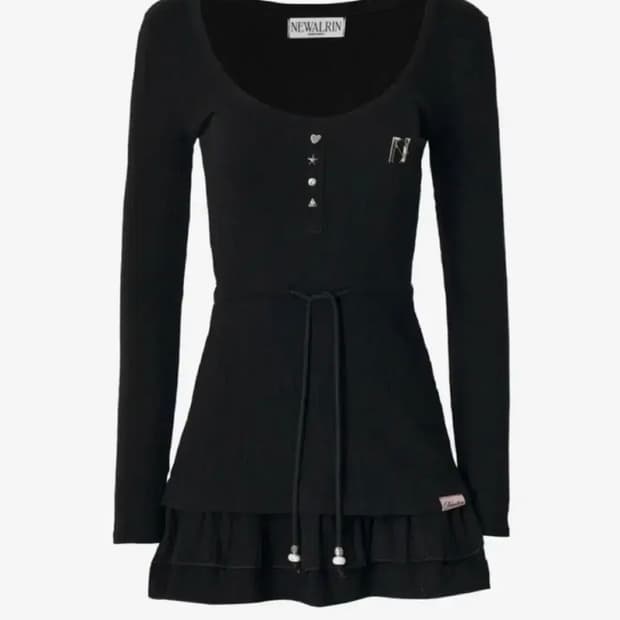 뉴얼린 Bubble Newalrin emblem Dress 미니 원피스
