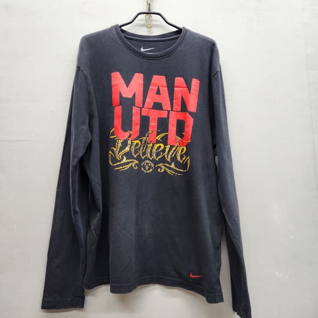 나이키 맨유 로고 빈티지 프린팅 롱슬리브 XL(XL)