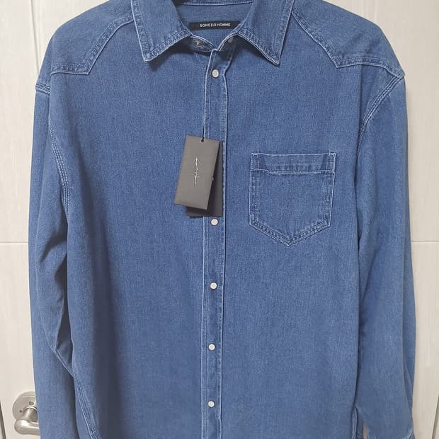송지오옴므 오리진 백로고 데님셔츠 48