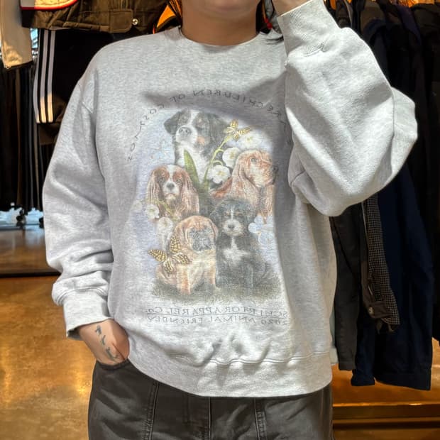 스컬프터 퍼피프렌드 멜란지 맨투맨