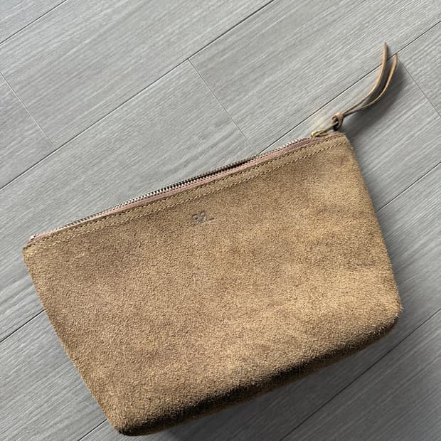 더블알엘 rrl 리미티드 에디션 러프아웃 스웨이드 파우치