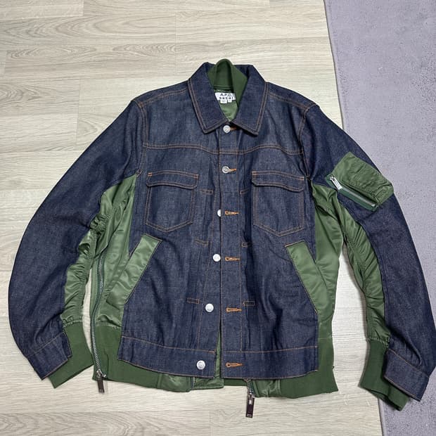 sacai x apc 사카이 아페쎄 데님 셋업 팝니다