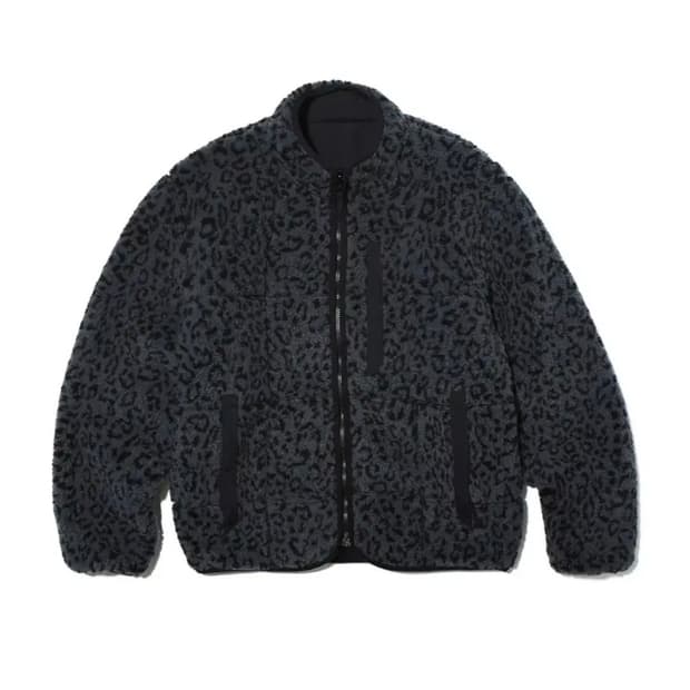 페치선데이 리버시블 레오파드 후리스