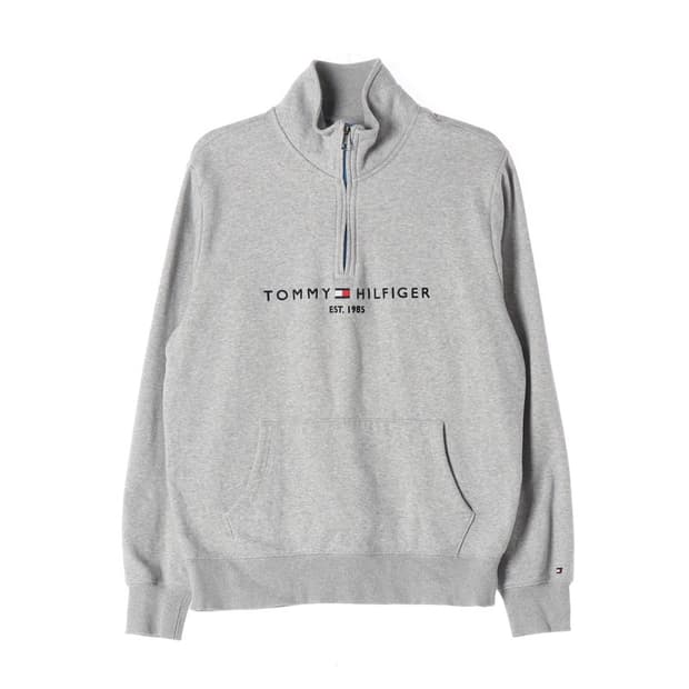 타미힐피거 자수 로고 하프집업 맨투맨 L