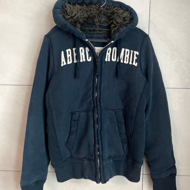 아베크롬비 울프죠 네이비 후드집업 [S]