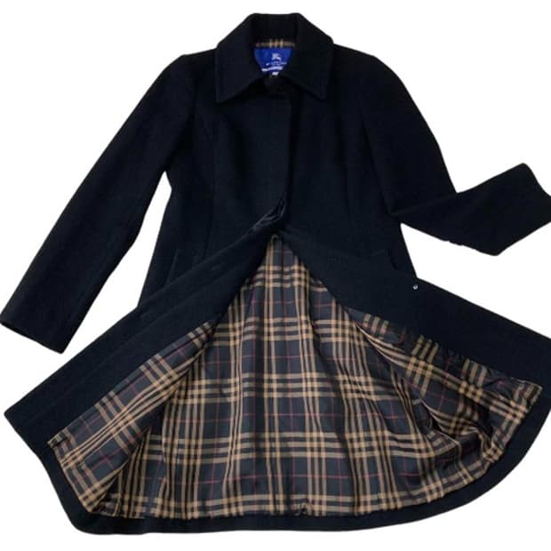 버버리 블루라벨 노바체크 코트