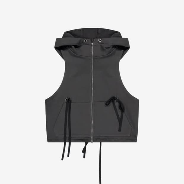 뚜오미오 후드 베스트 LACED UP VEST