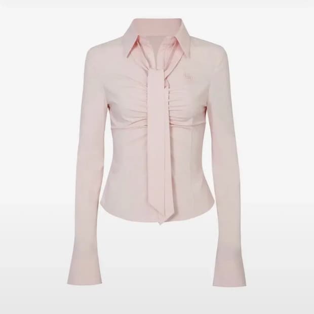 페인오어플레져 비비안 스카프 셔츠 핑크 s사이즈