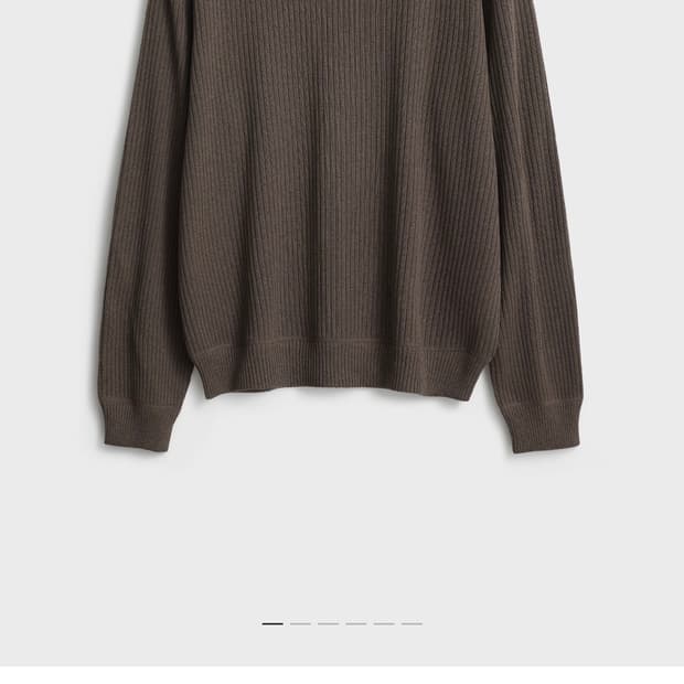 포터리 코튼 실크 크루넥 니트 모카브라운 1사이즈