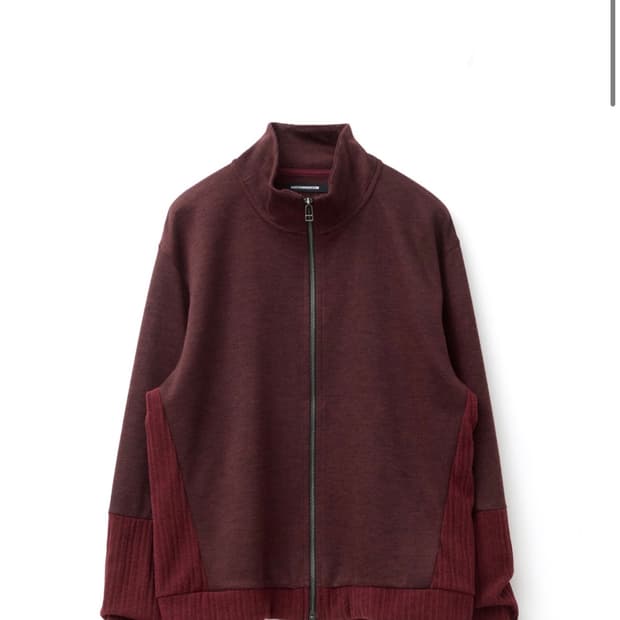 해칭룸 더블 슬리브 트랙 가디건 다크 레드 버건디 4사이즈