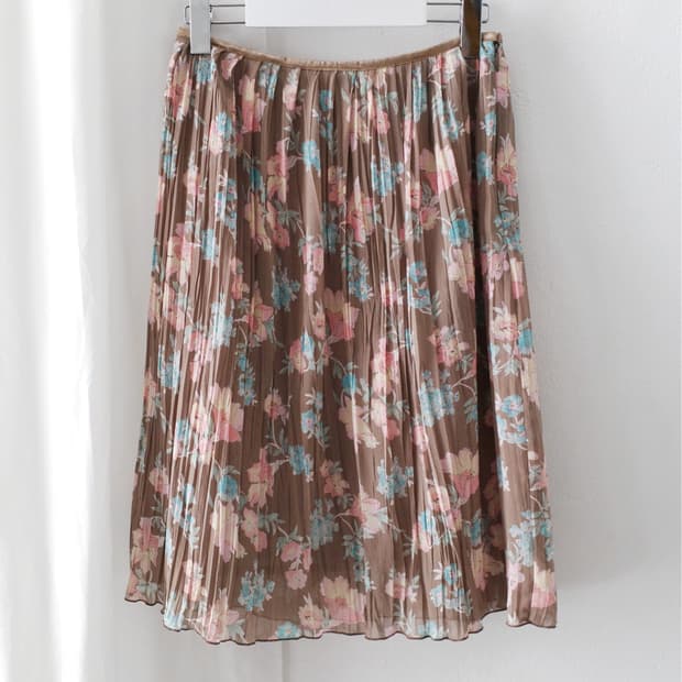 flower pleats skirt