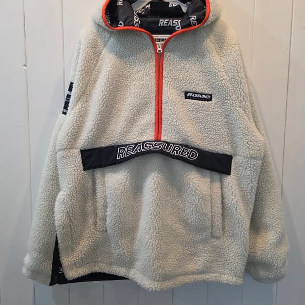 양털 뽀글이 후드 반집업