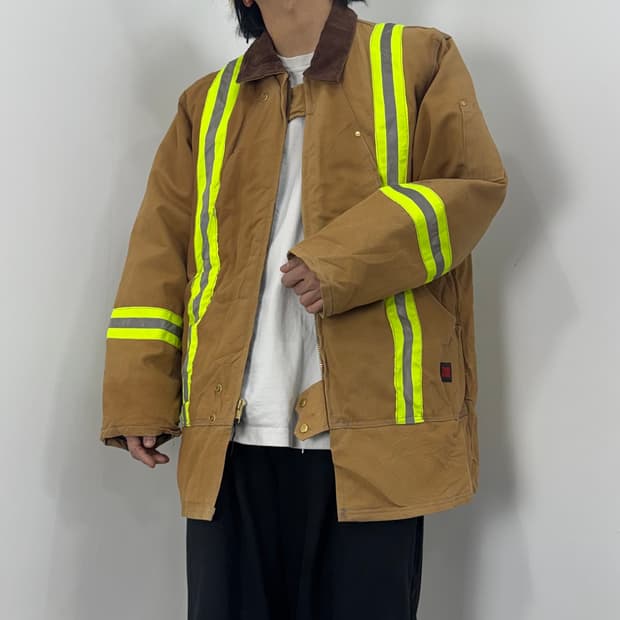 Vtg Fire Man Work Jacket