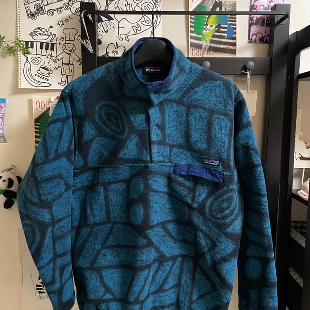 파타고니아 00s 신칠라 블루 패턴 L