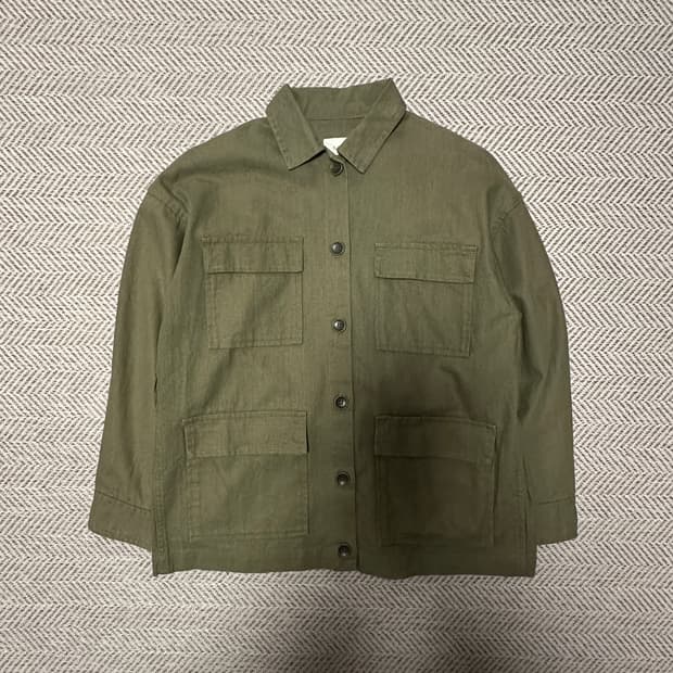 BEAMS linen & cotton fatigue jacket