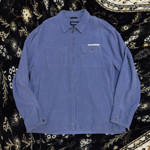 [L] 디스이즈네버댓 워시드 코듀로이 집 자켓 라이트 인디고