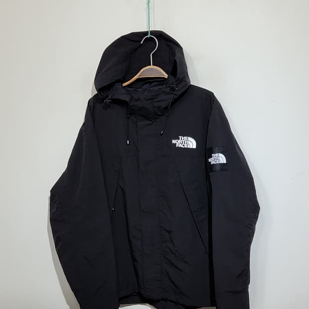 (L) 노스페이스 바람막이 점퍼 블랙 아웃도어 후드자켓 