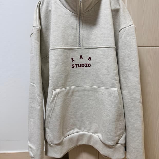 23ss 아이앱 하프집업 오트밀버건디