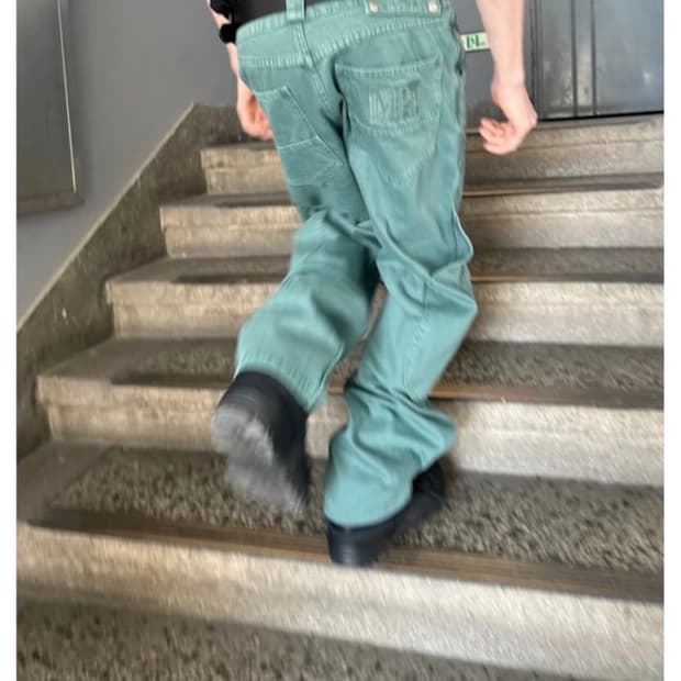 플라스틱프로덕트 팬츠 에메랄드 m