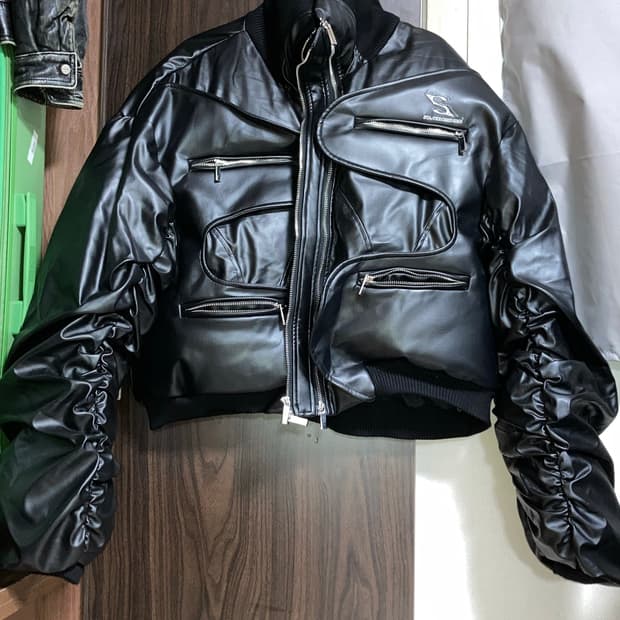 비건 레더 패딩 자켓