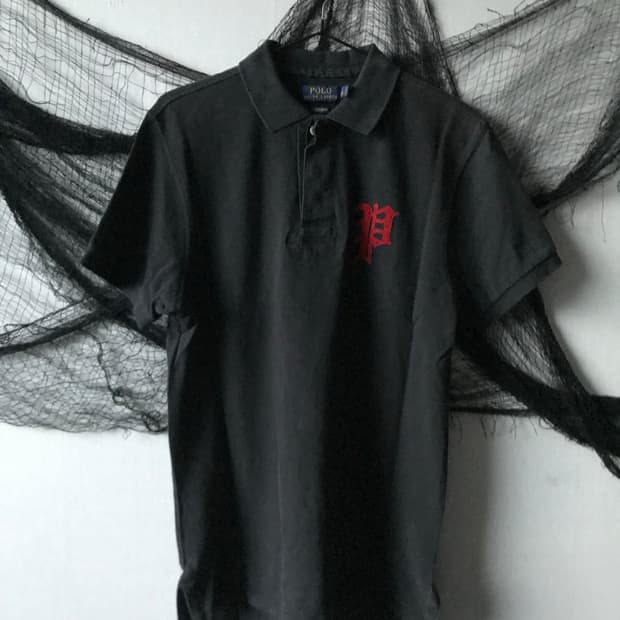 Polo basic red logo shirts