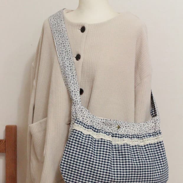 핸드메이드 모리걸 잔꽃 크로스백