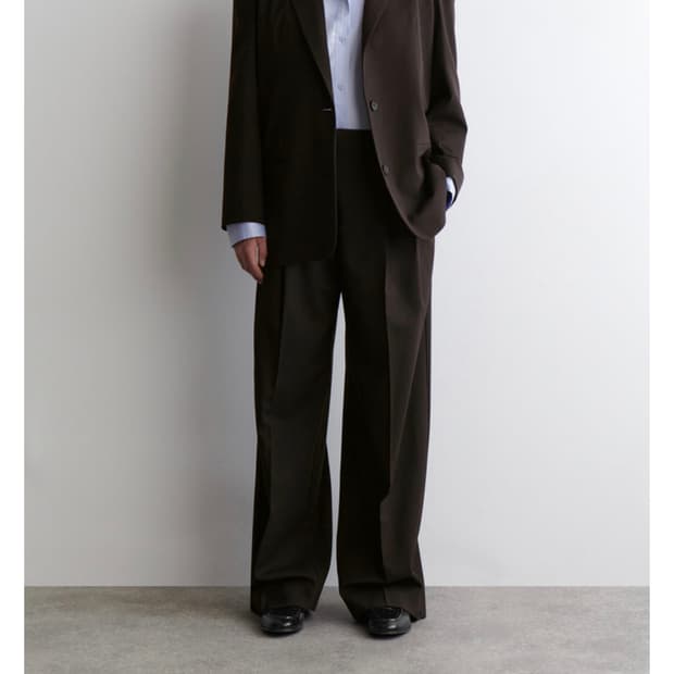 COS 코스 릴랙스드 트윌 와이드 레그 트라우저 40