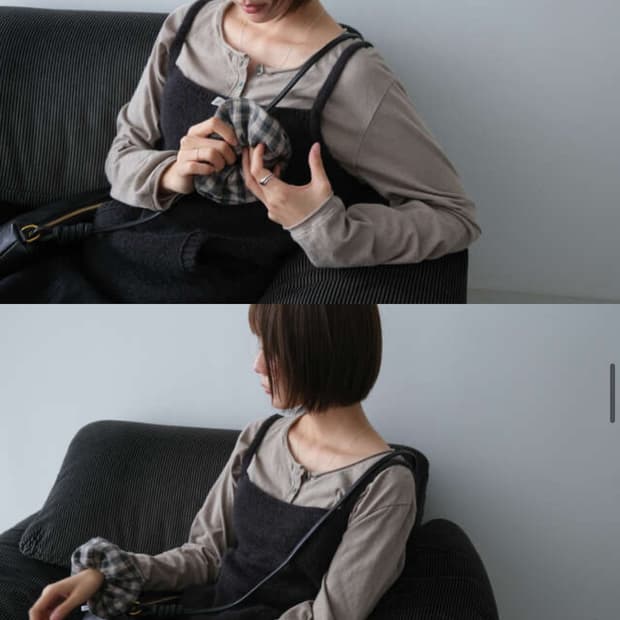 더버터크림 내추럴 소프트 버튼 티셔츠 카키베이지 새상품