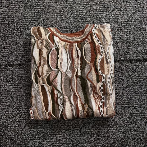 빈티지 아카이브 케이블 반팔 니트 3104