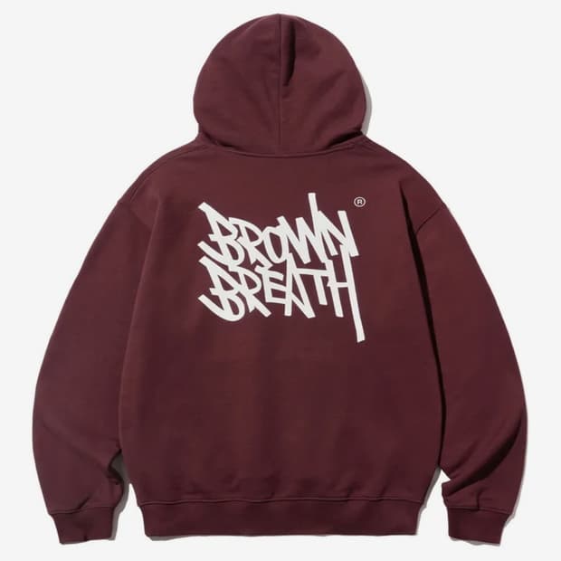 브라운브레스 버건디 후드티