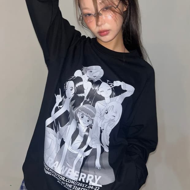 Strawberry EP2 Raglan LS-T [Black]