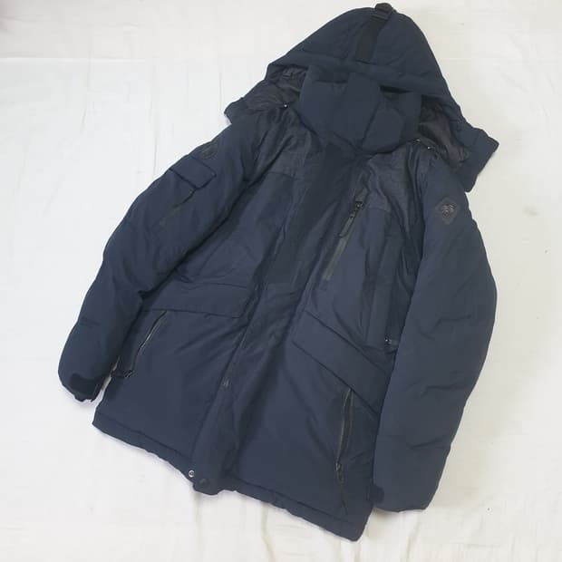 코오롱 네이비 안타티카 구스 패딩