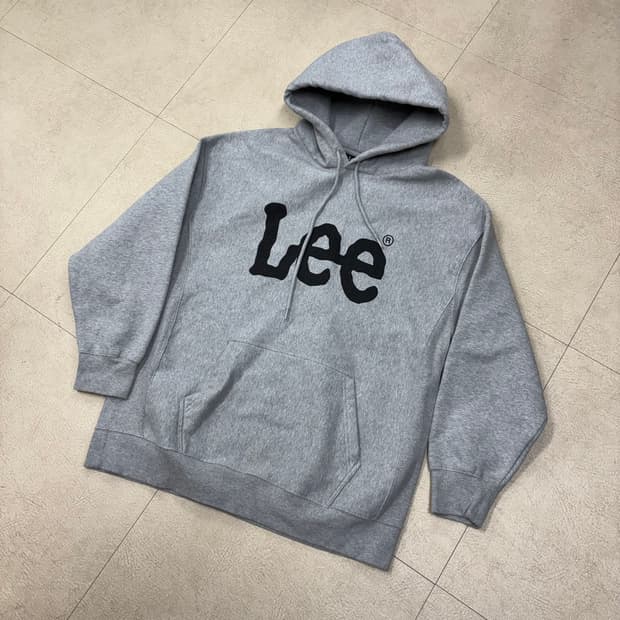 Lee 빅로고 그레이 후드티