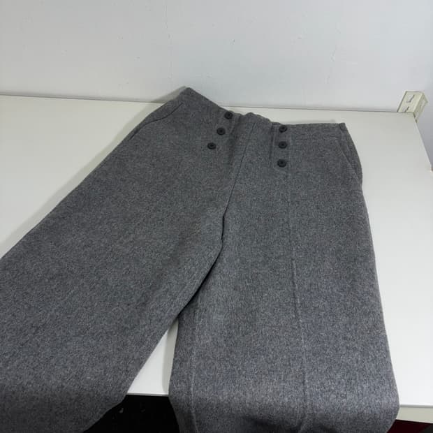 우먼L-XL 77 쏘울 SOWOOL 그레이 와이드핏 9부 울슬랙스