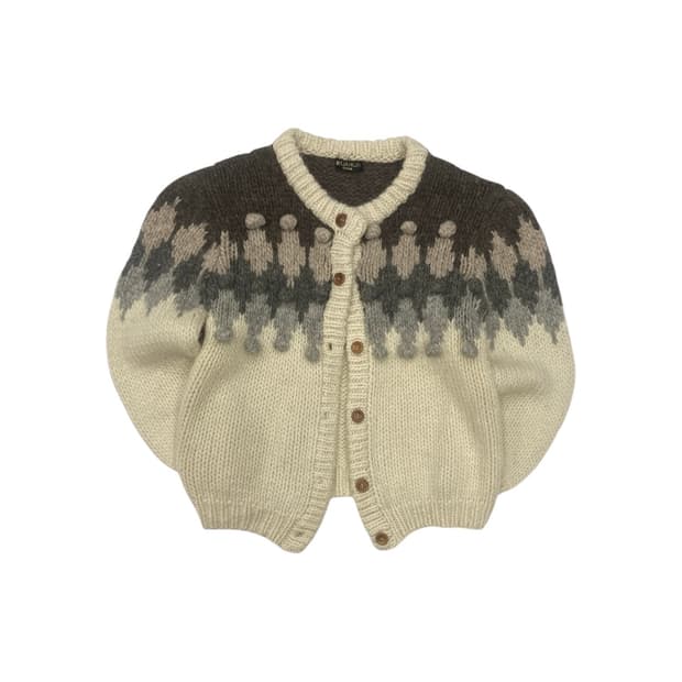  폼폼 니트 가디건 