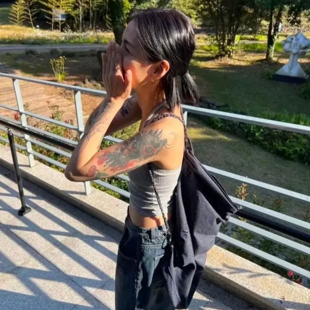 미스테리어스호텔 체인 데님백 벤티사이즈