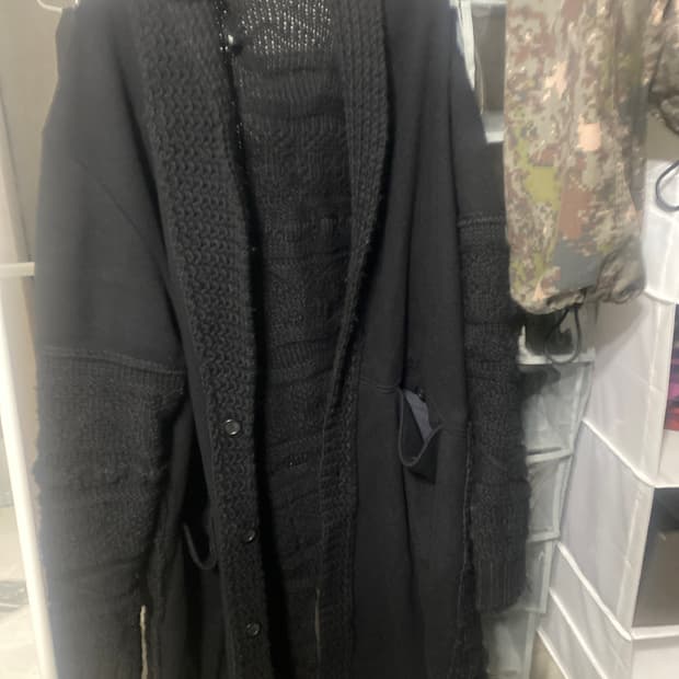 요지야마모토 푸르옴므 울 가디건코트