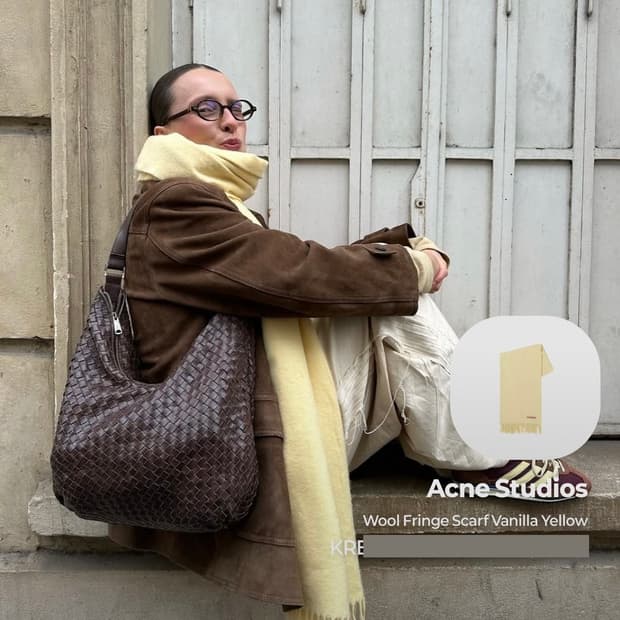 Acnestudio 아크네스튜디오 머플러 한정판컬러 바닐라 옐로우 