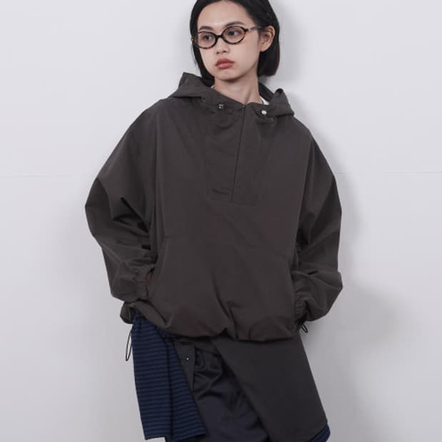 오헤시오 후디드 아노락 브라운