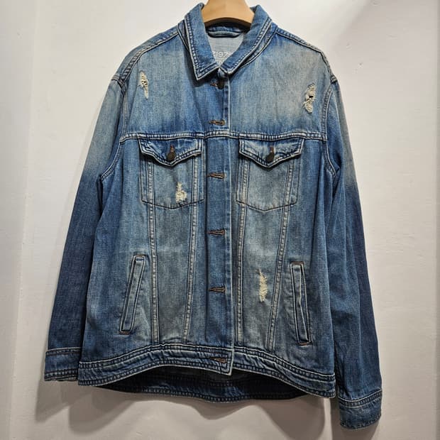 자라(ZARA) 데미지 워싱 청자켓 