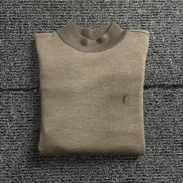 90s YSL입생로랑 자수로고 아카이브 미니멀 니트 2315