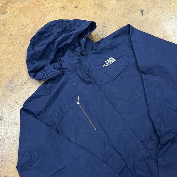 [정품/100] 노스페이스 네이비 후드 바람막이 자켓 b14